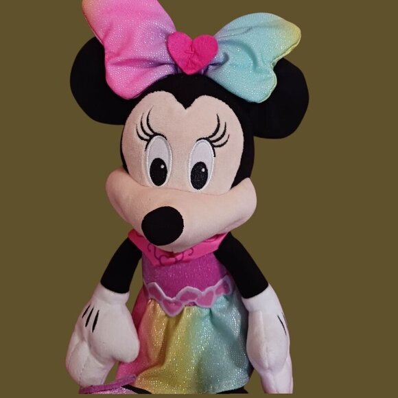 Disney Balerina Minnie Mouse Singing Sparkling Stuffed Animal13" With Glittery - Picture 11 of 12